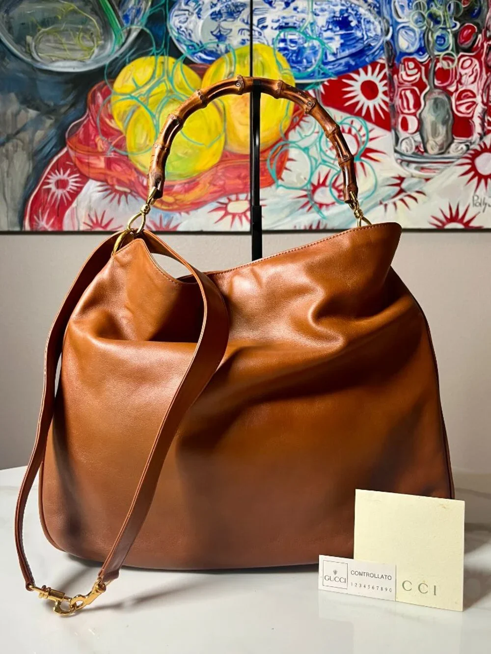 バッグ Gucci Tom Ford Era Y2K Leather Hobo Bag Gucci | Bags | Gucci Tom Ford Vintage Y2k Bamboo Cognac Large